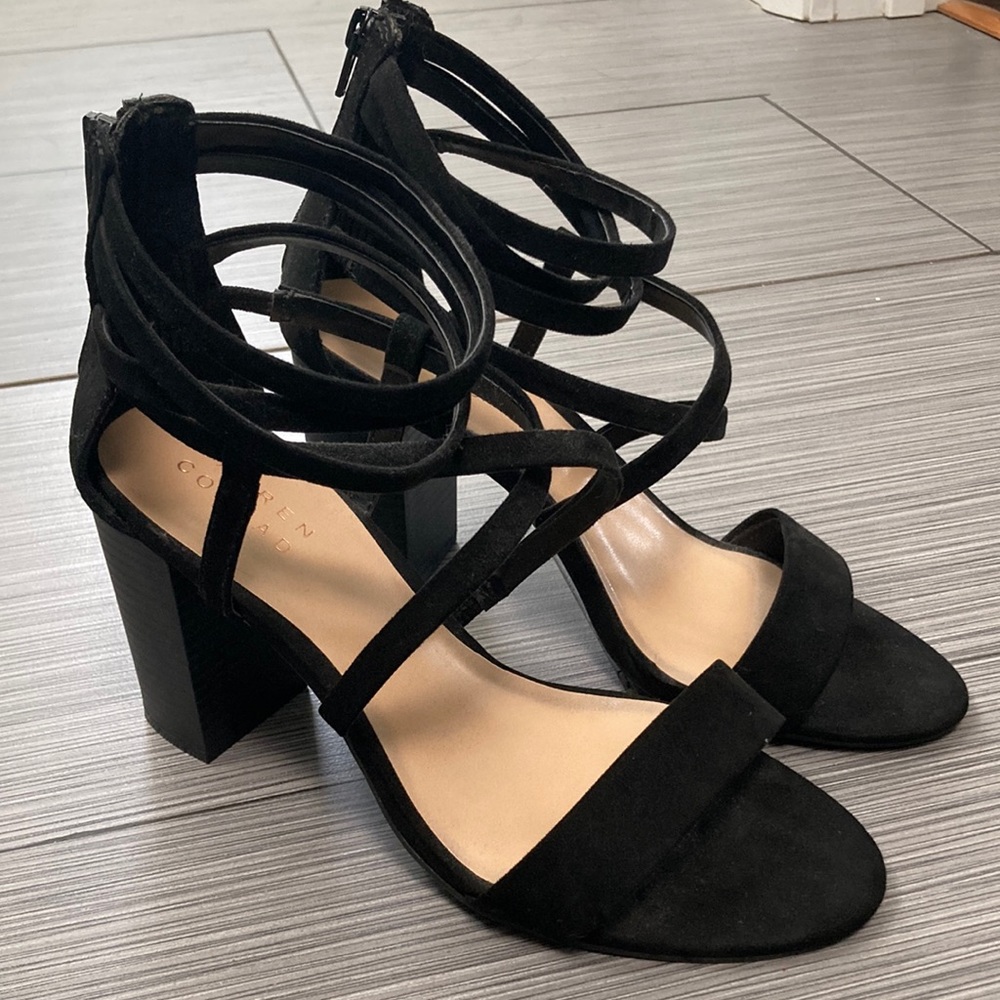 Lauren Conrad black heel sandals size 9